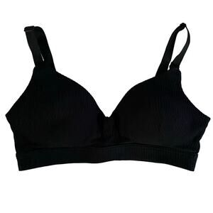 Kindred Bravely Size XL Nursing Maternity Postpartum Bra Black Ribbed